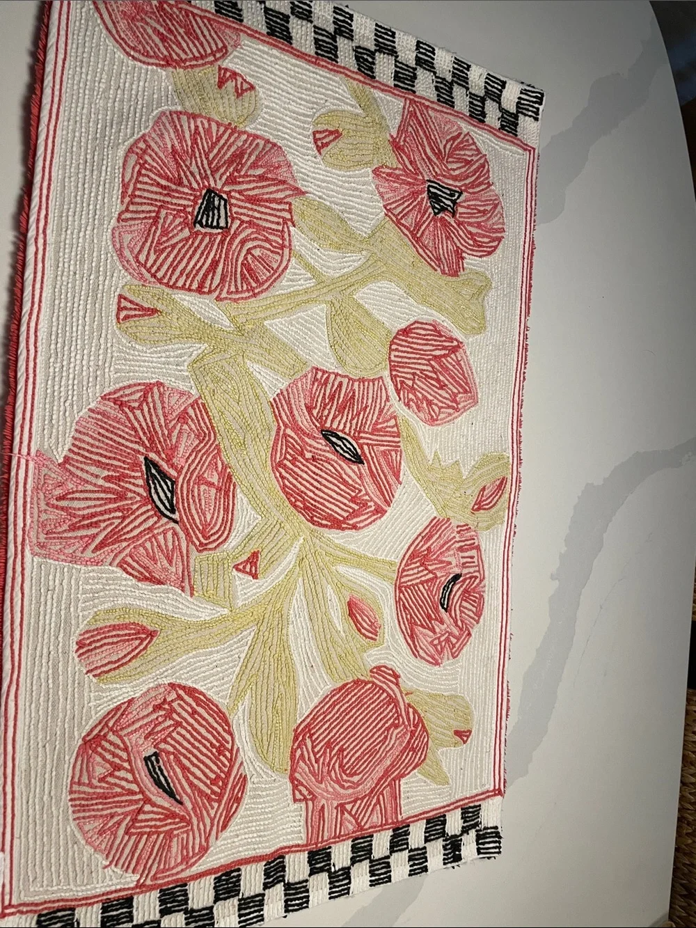 Mackenzie Childs Poppy Bath Rug 21x34”